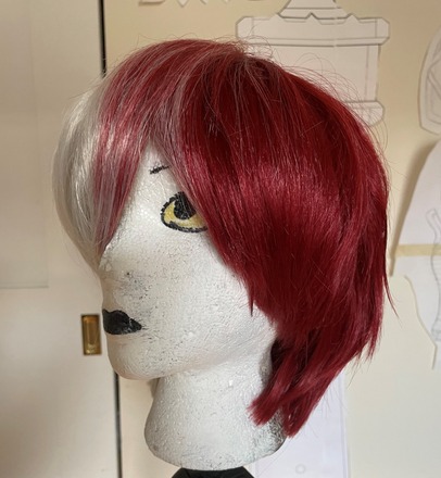 BNHA MHA Todoroki Shoto Wig Half Red Half White