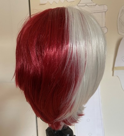 BNHA MHA Todoroki Shoto Wig Half Red Half White