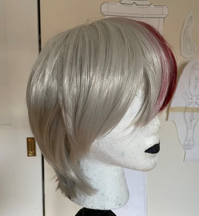 BNHA MHA Todoroki Shoto Wig Half Red Half White