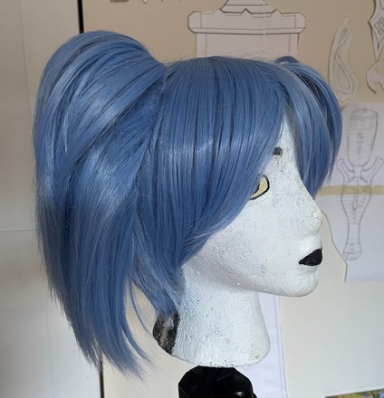 Light Blue Wig With Short Pigtails (Nagisa, Sally Face, whoever)