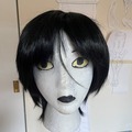 Selling with online payment: Short Black Wig with Straight Bangs