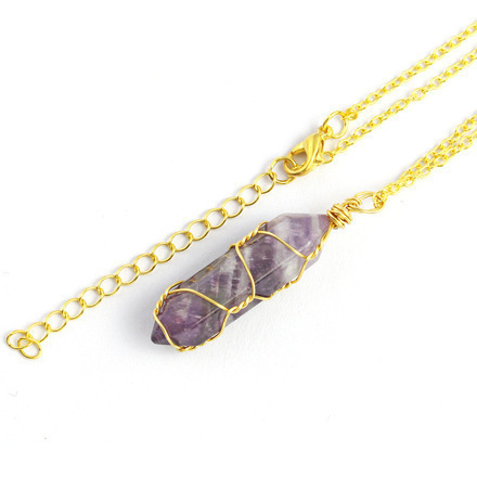 50 pcs Irregular Natural Stone Crystal Handmade Necklace