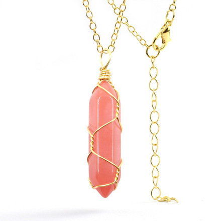 50 pcs Irregular Natural Stone Crystal Handmade Necklace