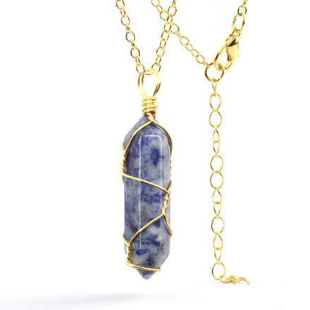 50 pcs Irregular Natural Stone Crystal Handmade Necklace