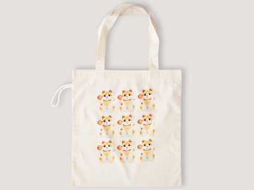  : Lucky cat tote bag
