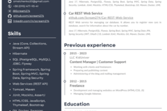 Resume: Java Developer
