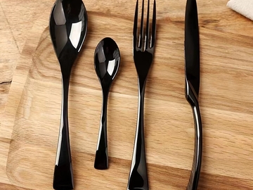Comprar ahora: French Stainless Steel Black Gold Series Cutlery Set - Set of 5