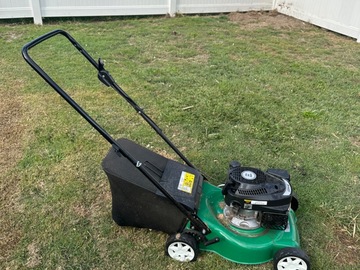Renting out with online payment: Petrol lawnmower 