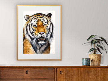  : Tiger (30x40cm) Original Painting