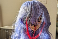 Selling with online payment: Soft wavy purple blue wig
