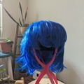 Selling with online payment: Bright blue short spiky wig