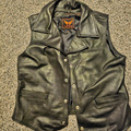 Selling with online payment: Black Leather Biker Vest