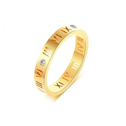 Luxury Roman Numeral Rhinestone Ring - 63pcs