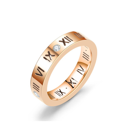 Luxury Roman Numeral Rhinestone Ring - 63pcs
