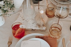 Selling: J.S Elliott Avani fringed cotton napkins in pink clay 