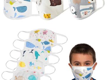 Comprar ahora: 500 pcs Reusable Cotton Face Mask for Kids, Waterproof 2-10 Yrs