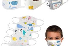 Comprar ahora: 500 pcs Reusable Cotton Face Mask for Kids, Waterproof 2-10 Yrs