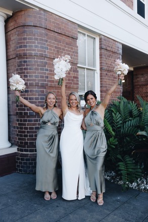 SHONA JOY LUXE GATHERED HALTER MIDI DRESS EUCALYPTUS Wedshare