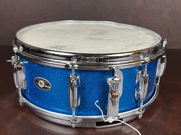 Selling with online payment: SLINGERLAND 5.5x14" Blue Sparkle 70s Festival Snare Drum