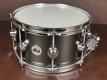 Selling with online payment: NEW! DW Collectors 7x13" Satin Black Nickel on Brass Snare Drum 
