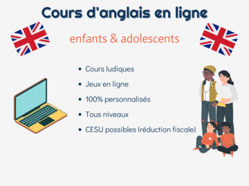 Offre: Cours d'anglais en ligne pour enfants et adolescents