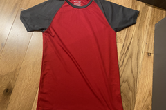 General outdoor: Red and black quick dry tee