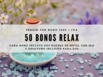 Sale ad without payment button: ADQUIERE 50 BONOS RELAX PARA TU NEGOCIO