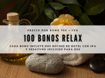 Sale ad without payment button: ADQUIERE 100 BONOS RELAX PARA TU NEGOCIO