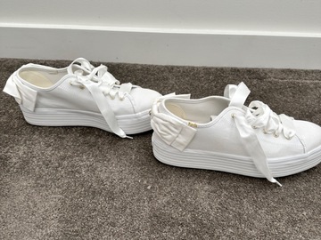 Selling: Platform Wedding Sneakers - Keds Women’s Triple Up Bow size 10