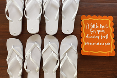 Free: 8x pairs of white wedding guest thongs 