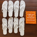 Free: 8x pairs of white wedding guest thongs 
