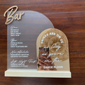 Free: Bar Sign with Rose Gold Metallic Detail 