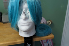 Selling with online payment: Blue/Teal V Long Wig