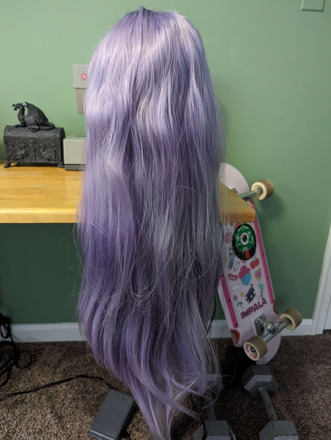 Hand-dyed Silvery-Purple/Lilac Lacefront Wig
