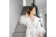 Selling: The Villa White Feathered Robe (Brand New)