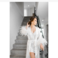 Selling: The Villa White Feathered Robe (Brand New)