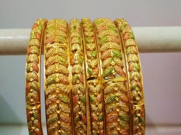 Comprar ahora: Newest Tricolor Micron Plated Gold Finish Bangles/Bracelet