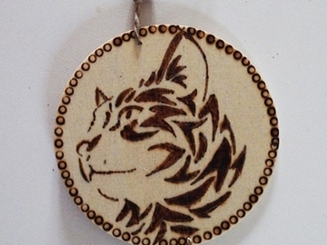 Vente au détail: Décoration en bois "Le chat"