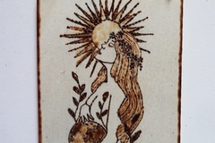 Vente au détail: Décoration en bois "Mère Gaia"