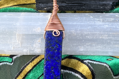 Selling with online payment: Wire Wrapped Lapis Pendant
