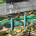 Selling with online payment: Turquoise Howlite Hoops