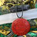 Selling with online payment: Carved Red Resin Pendant