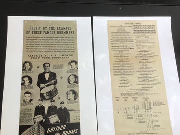 Selling with online payment: Tommy Thomas / Gretsch Rudiment Posters ( 11 x 17 )
