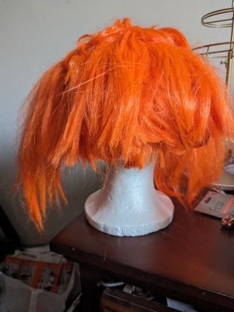 Orange Short Pony Tail wig