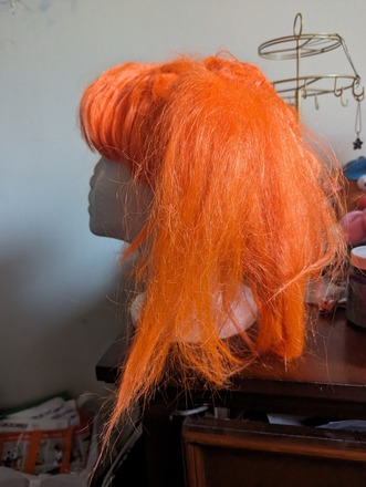 Orange Short Pony Tail wig