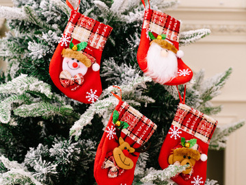 Comprar ahora: 100pcs cartoon socks old man snowman elk christmas socks gift bag