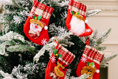 Comprar ahora: 100pcs cartoon socks old man snowman elk christmas socks gift bag