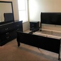 Selling with online payment: Queen black bedroom set - brand new