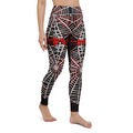 Selling with online payment: Womens Spider Web Cosplay Yoga Leggings with Fiery Red Bows