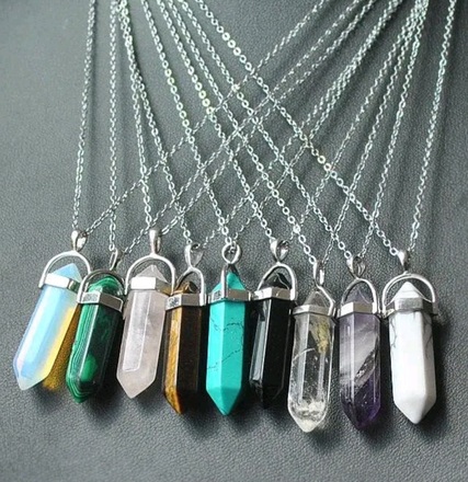 30 Piece Irregular and Heart Shape Natural Stone Necklaces 